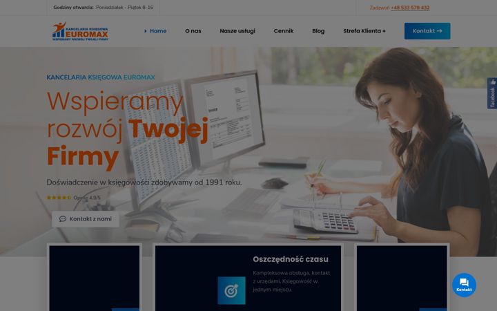 Screenshot of biurorachunkowe-euromax.pl