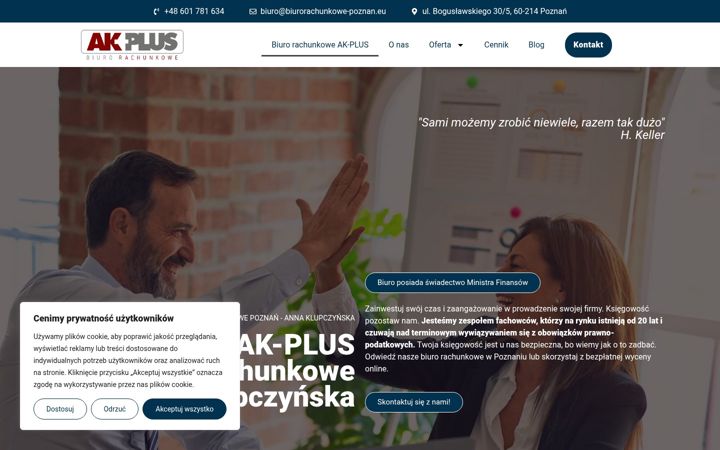 Screenshot of biurorachunkowe-poznan.eu