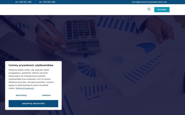 Screenshot of biurorachunkowebrylant.com