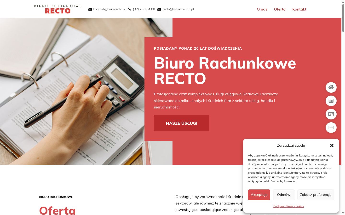 Zrzut ekranu banera zgody wyświetlanego przed jakąkolwiek interakcją