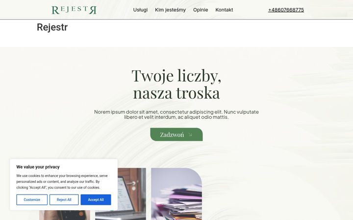 Screenshot of biurorejestr.pl