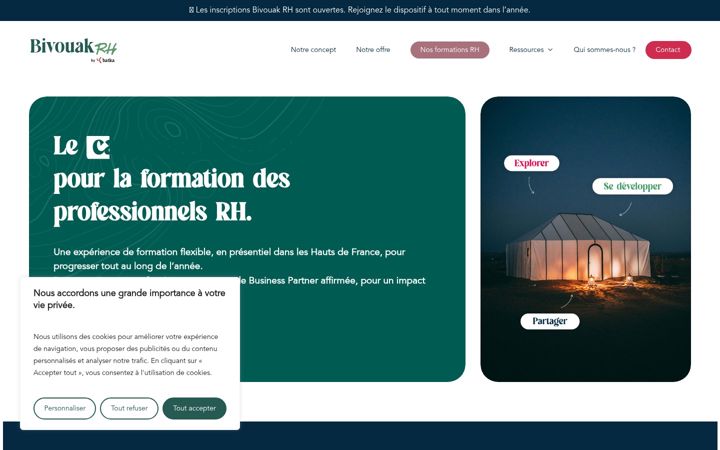 Screenshot van bivouak-rh.com