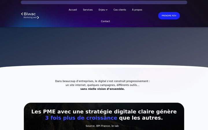 Screenshot van biwac-marketing.fr