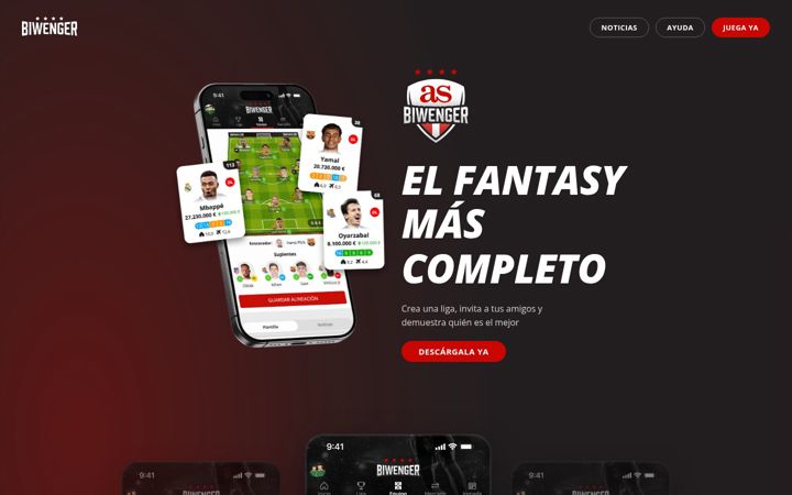 Screenshot of biwenger.com