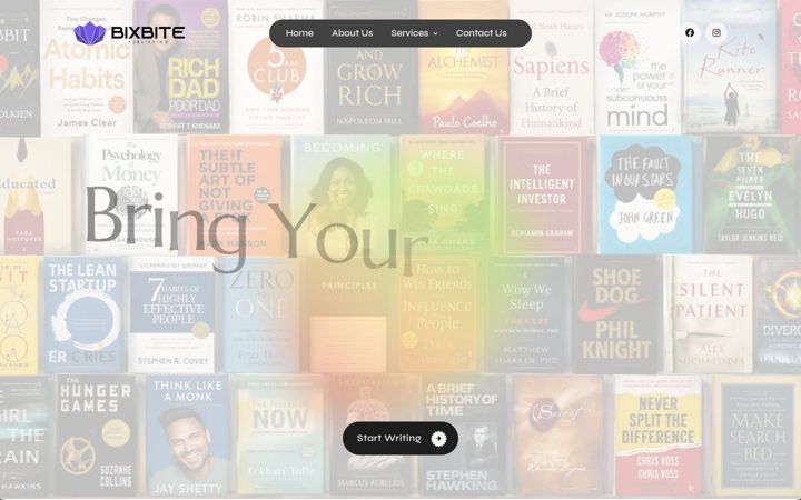 Screenshot van bixbitepublishing.com