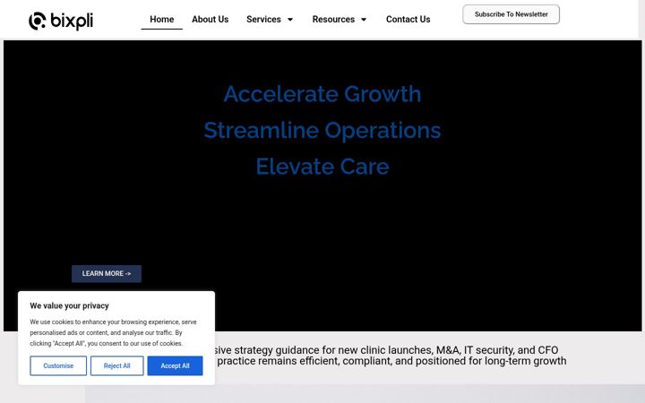 Screenshot of bixpli.com