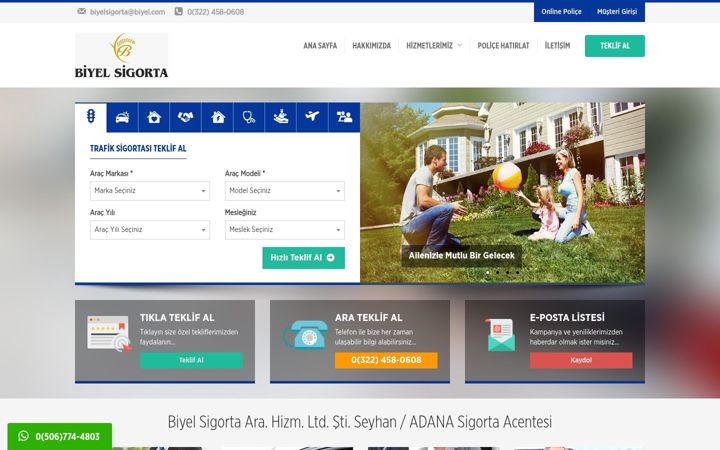 Screenshot of biyelsigorta.com