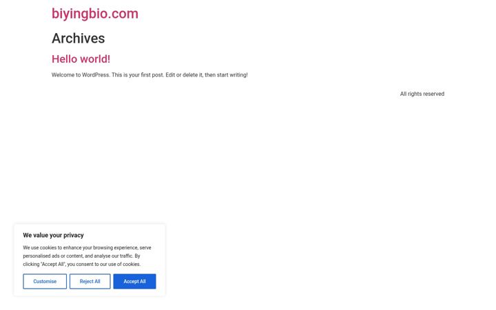 Screenshot of biyingbio.com