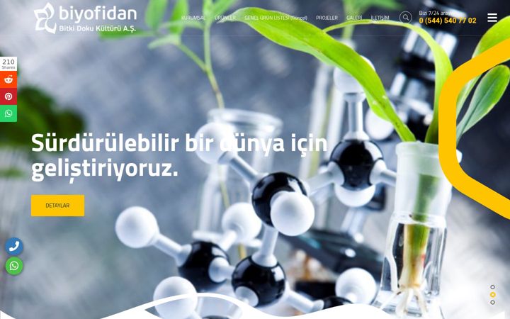 Screenshot of biyofidan.com.tr