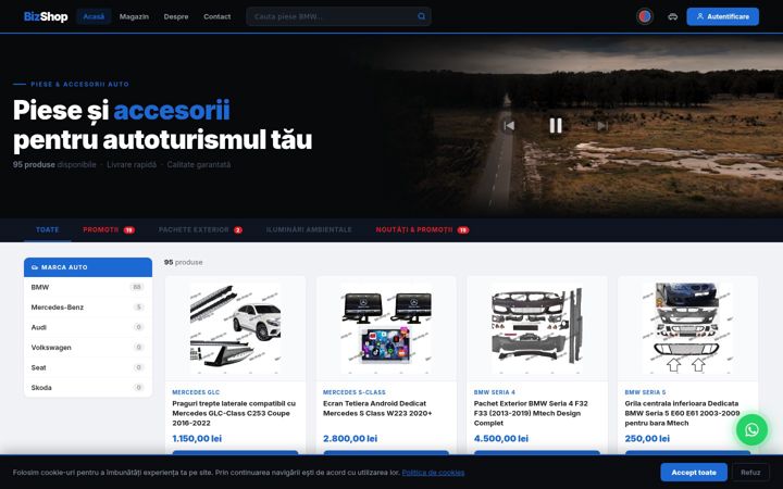 Skærmbillede af biz-shop.ro