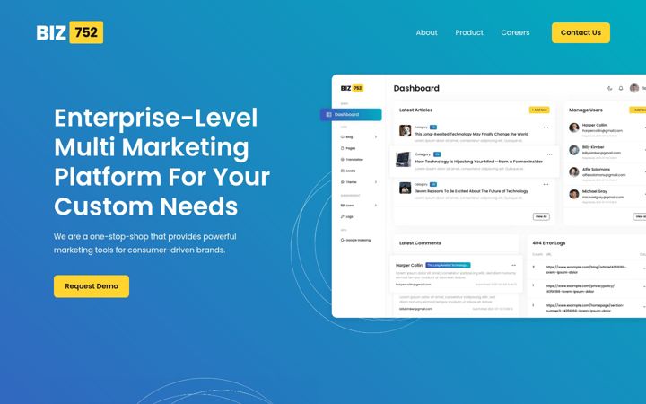Screenshot of biz752.com