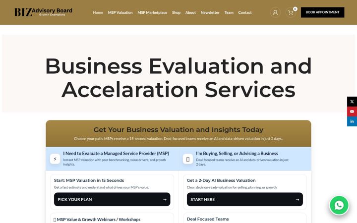 Screenshot of bizadvisoryboard.com