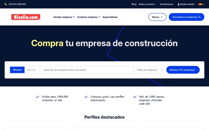 Screenshot of bizalia.com