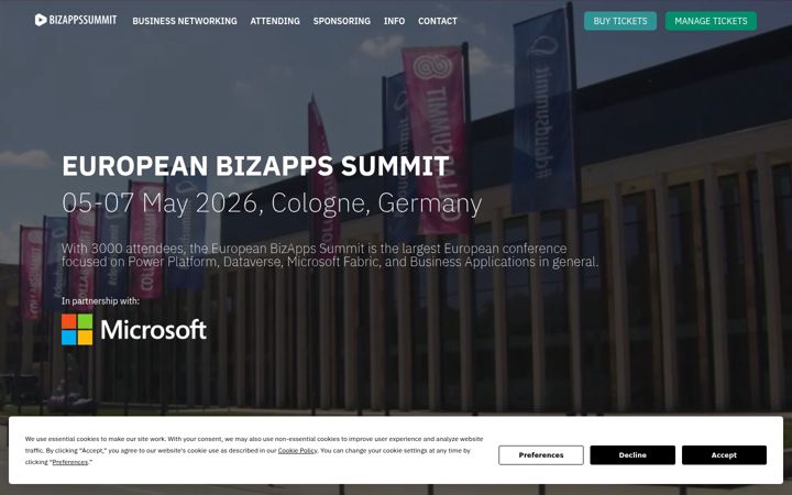 Screenshot of bizappssummit.com