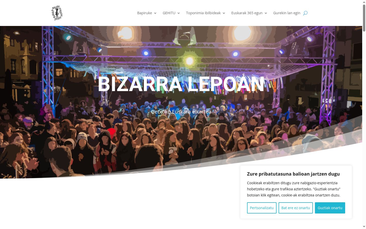 Capture d'écran de la bannière de consentement affichée avant toute interaction