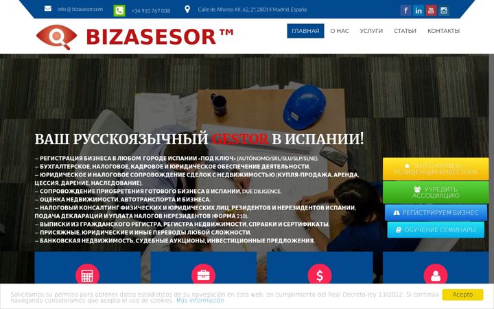 Screenshot of bizasesor.com