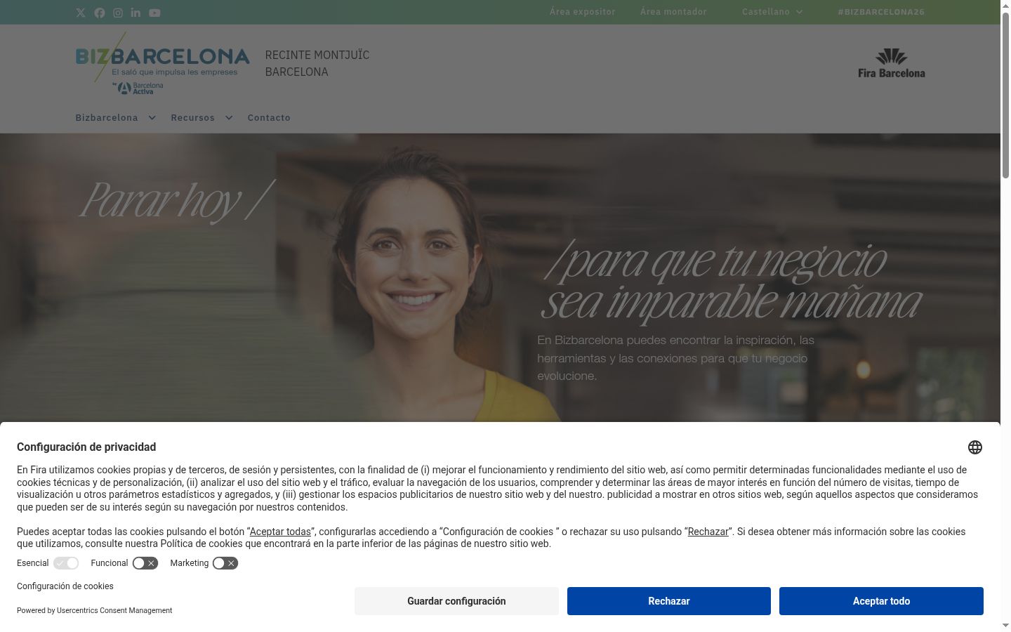Capture d'écran de la bannière de consentement affichée avant toute interaction