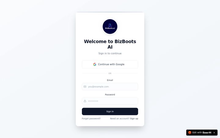 Screenshot of bizboost.ai