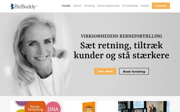Screenshot of bizbuddy.dk