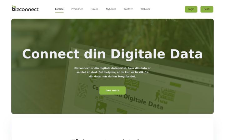 Screenshot of bizconnect.dk