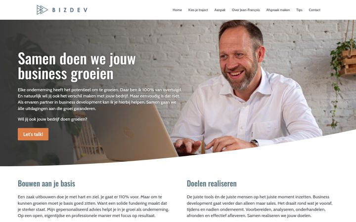 Screenshot of bizdev.be