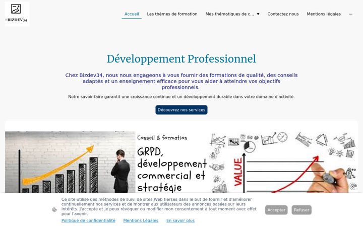 Screenshot of bizdev34.fr