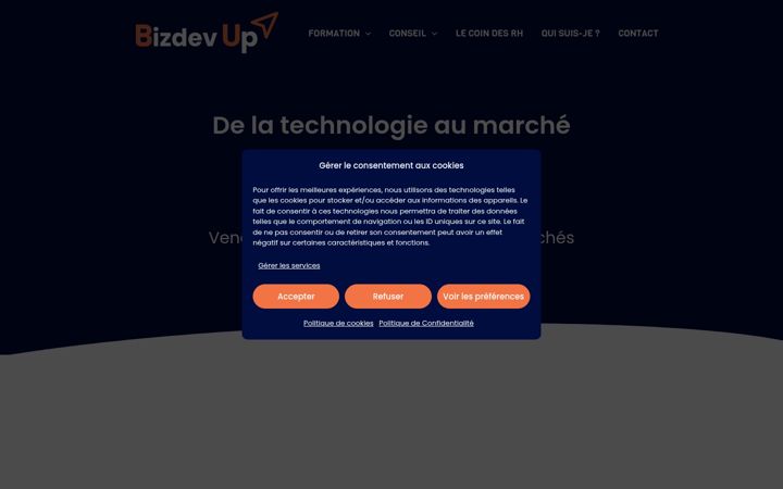 Screenshot of bizdevup.com