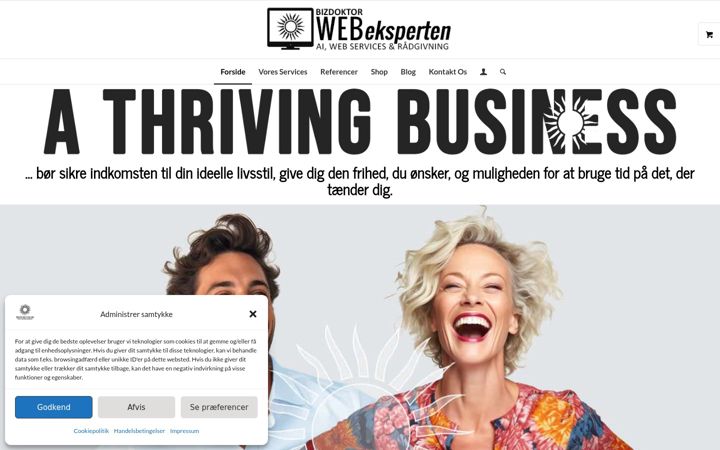 Screenshot of bizdoktor.dk