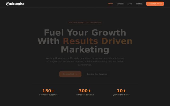 Screenshot of bizengine.co.uk