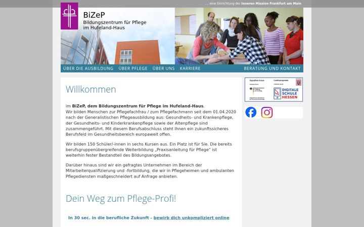 Snímek obrazovky bizep-ffm.de