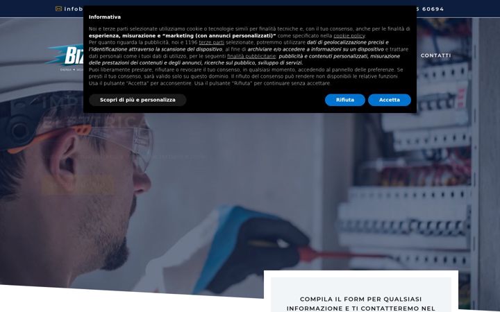 Screenshot of bizetaimpianti.com