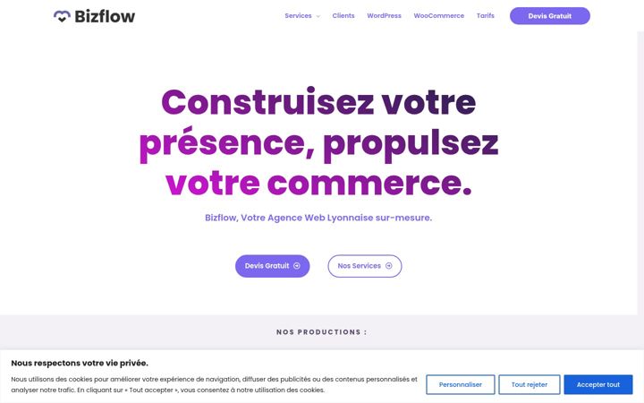 Screenshot of bizflow.fr