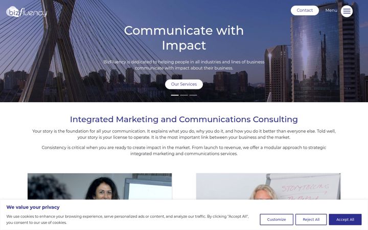 Screenshot of bizfluency.com