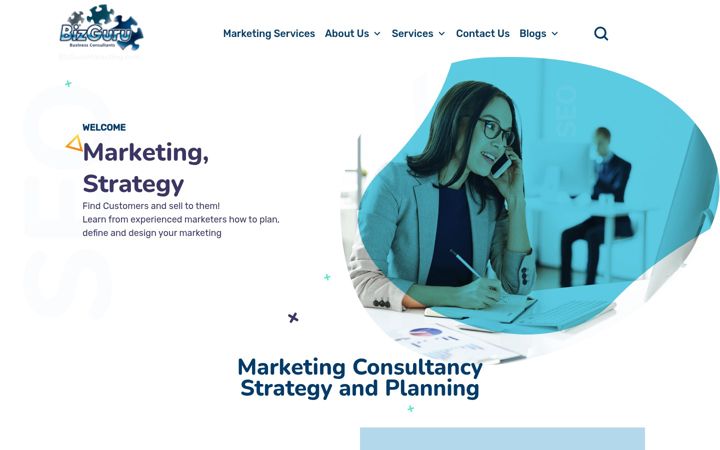 Snímek obrazovky bizgurumarketing.com