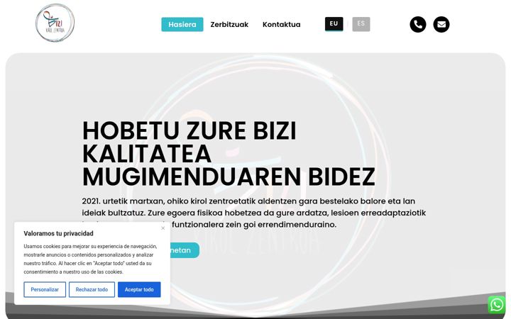 Screenshot of bizikirolzentroa.com