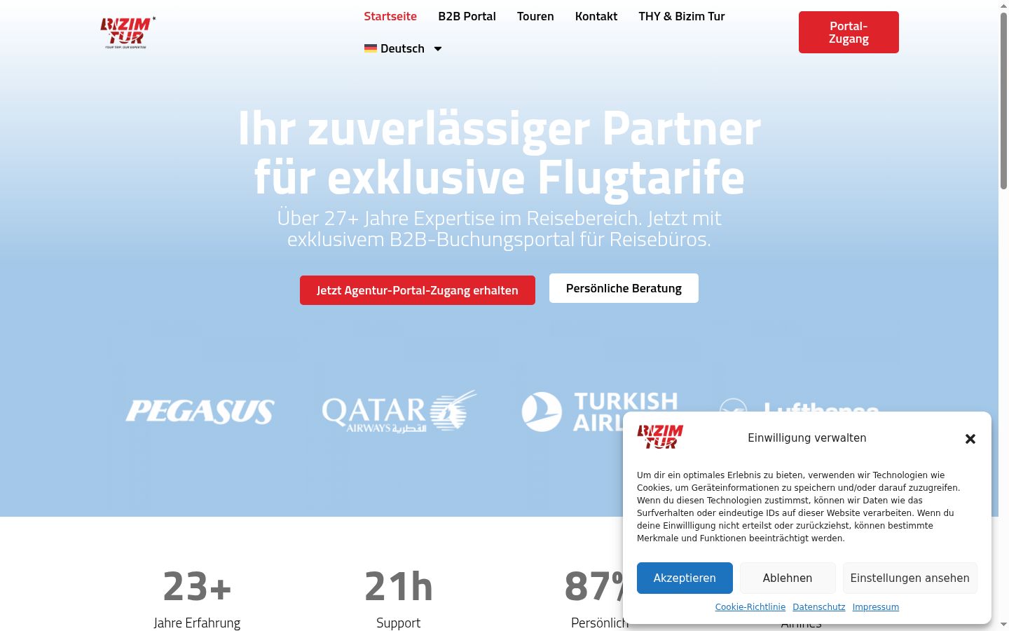 Screenshot tal-banner tal-kunsens muri qabel kwalunkwe interazzjoni