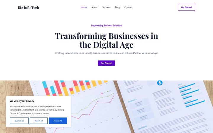 Screenshot of bizinfo-tech.com