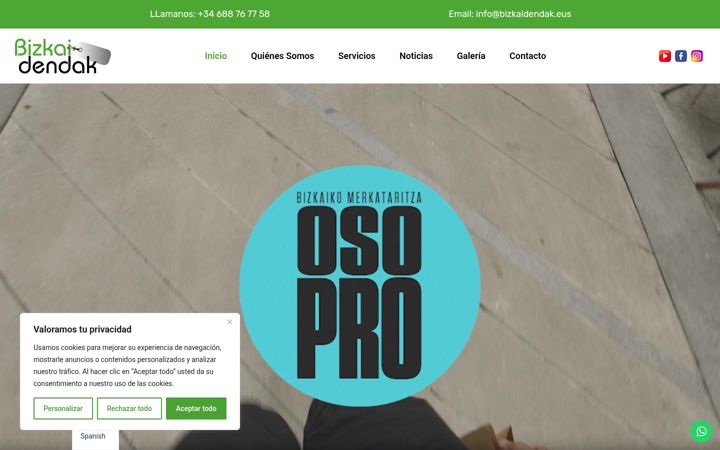 Screenshot of bizkaidendakpro.eus