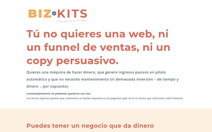 Zrzut ekranu bizkits.es
