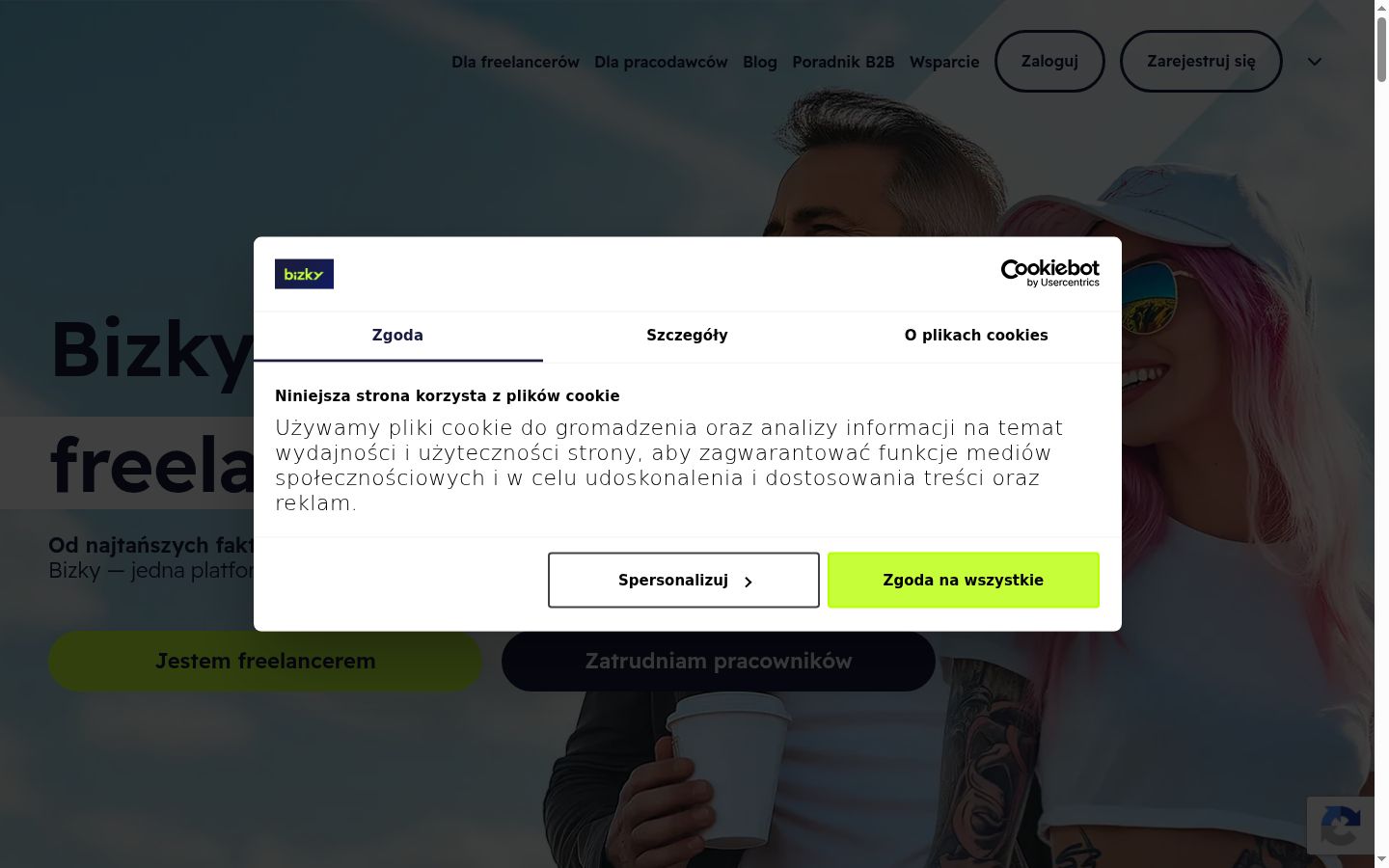 Capture d'écran de la bannière de consentement affichée avant toute interaction
