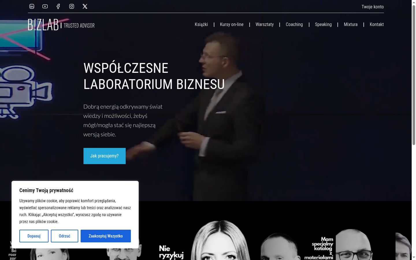 Snímek obrazovky baneru souhlasu zobrazeného před jakoukoli interakcí