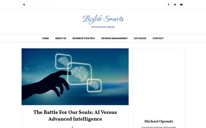Captură de ecran a bizlifesmarts.com