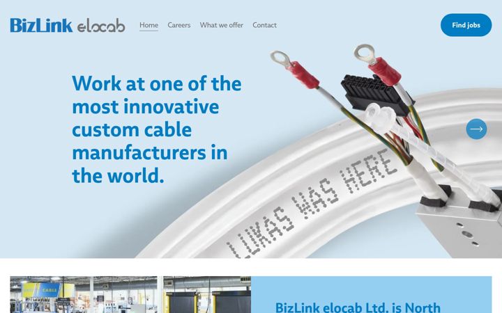 Screenshot of bizlink-elocab-careers.com