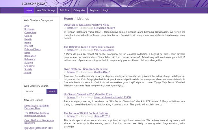 Screenshot of bizlinkdirectory.com