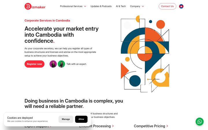Screenshot of bizmaker.sg