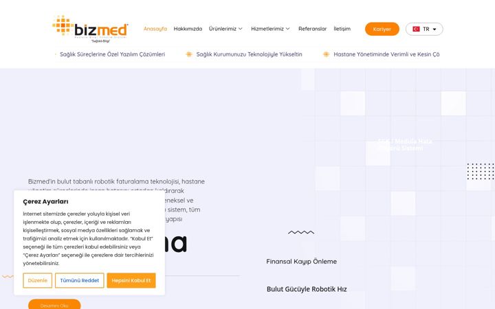 Captură de ecran a bizmed.com.tr