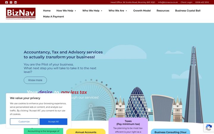 Screenshot of biznavca.co.uk