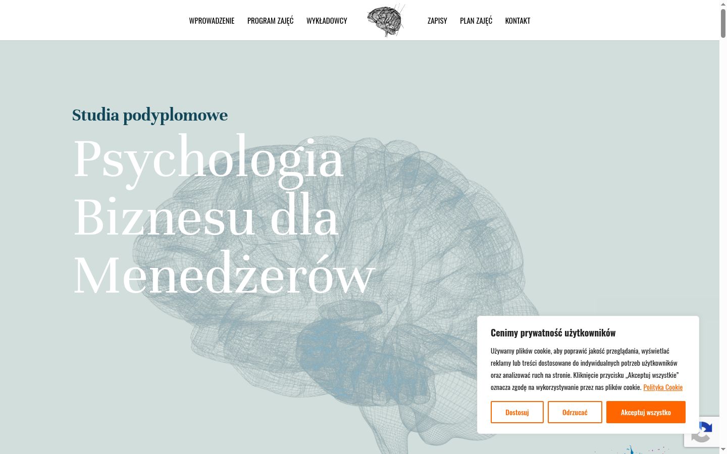 Zrzut ekranu banera zgody wyświetlanego przed jakąkolwiek interakcją