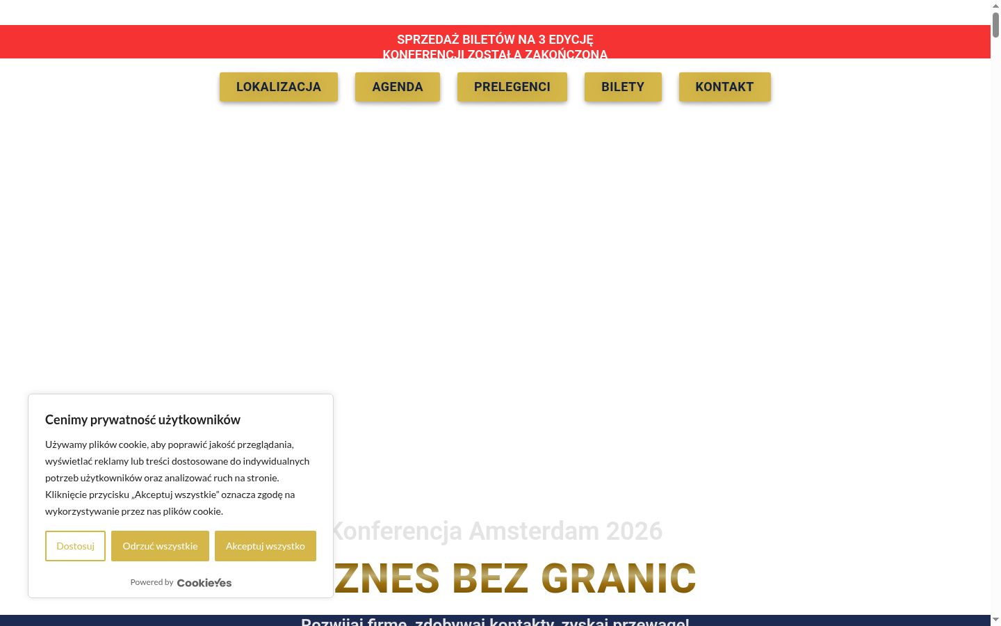 Screenshot des Einwilligungsbanners vor jeglicher Interaktion