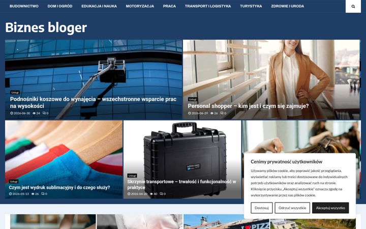 Screenshot von biznesbloger.pl